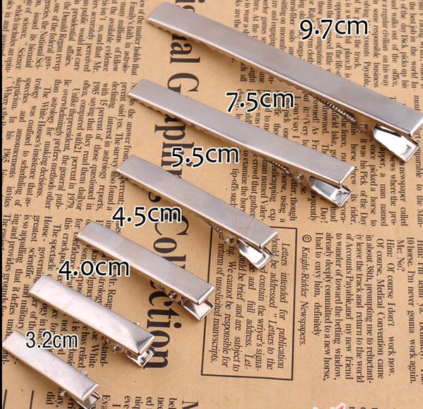 Atacado-5Pcs / lote frete grátis por atacado metal único prong jacaré aligator clipes de cabelo laços ferramenta de cabelo