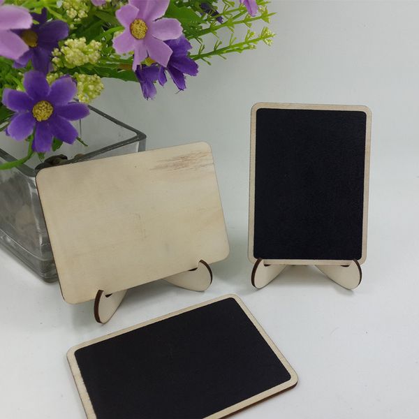 

wholesale-10pcs/pac dividualized design mini square chalkboard wooden blackboard stand for christmas decoration,party wedding decoration