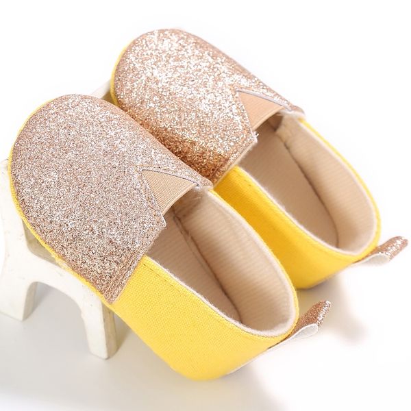 Wholesale- Spring Summer Infants Baby Soft Sole Cotton Shoes Newborn Girl Toddler Crib Bling Moccasin Prewalker 0-18M oyfy