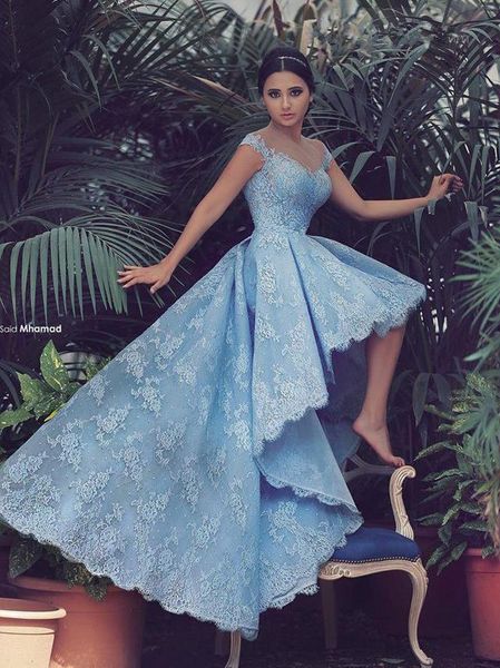 

vestido 2019 новые кружева длинные платья выпускного вечера старинные высокие низкие платье партии чистой шеи спинки женщины вечерние платья, Black;red