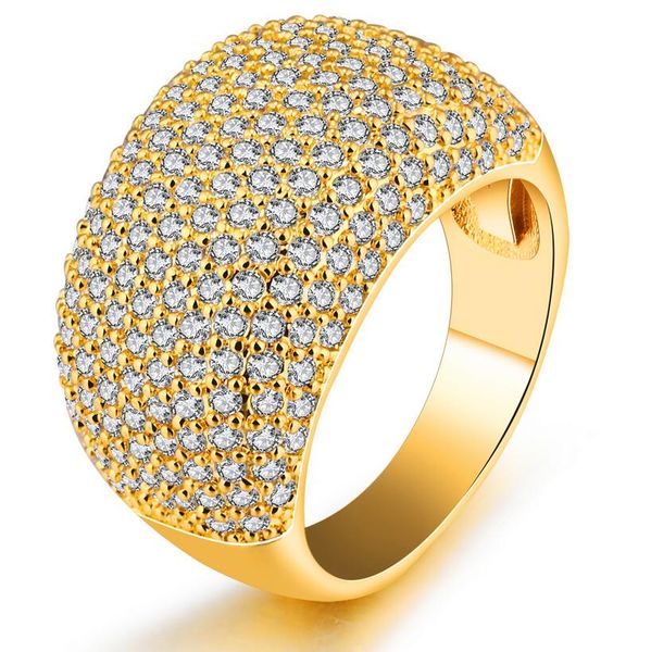 

choucong fashion jewelry full tiny white sapphire 10kt yellow gold filled cz diamond gemstones women wedding band ring for lovers' gift, Slivery;golden