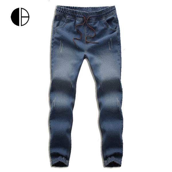 

wholesale-new fashion men's jeans cotton denim men personality jogger pant casual washed trousers men's cargo pants plus size ~5xl, Blue