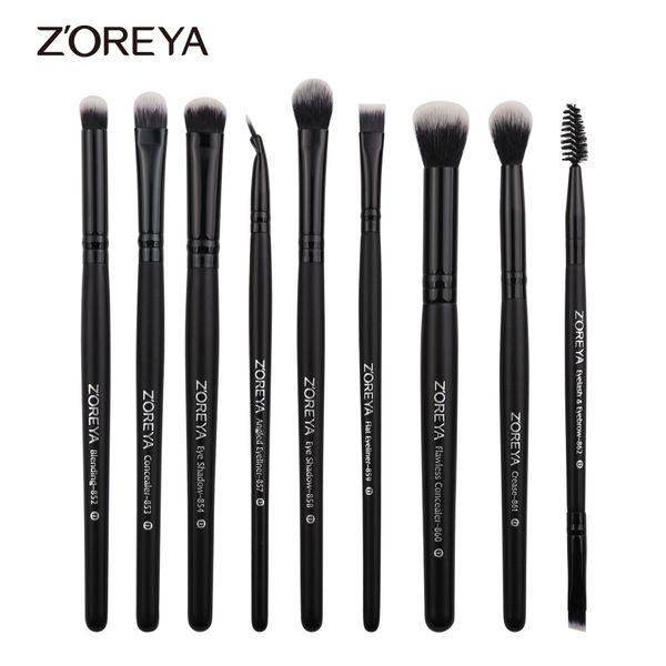 

zoreya 9pcs professional makeup brushes sets powder blending blusher make up brush eyeshadow maquiagem cosmetic tool kits