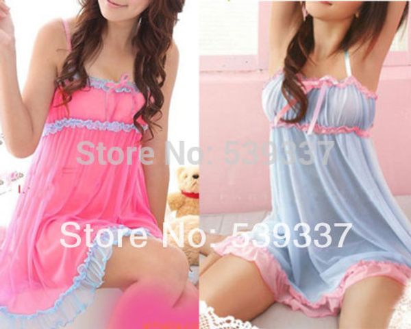 

wholesale- women nice lace lingerie sleepwear robes nightwear nightdress, Black;red