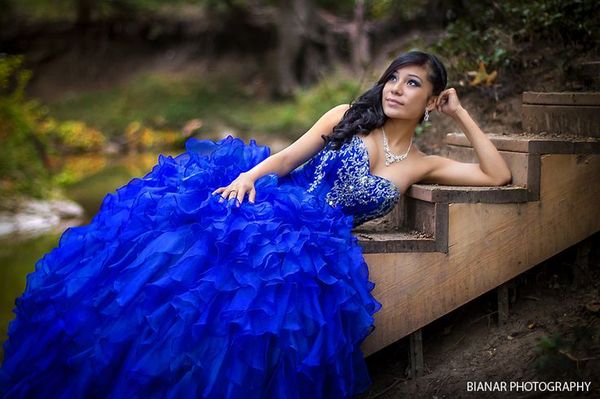 Gorgeous Royal Blue Princess 2015 Quinceanera Dresses Ball Gown