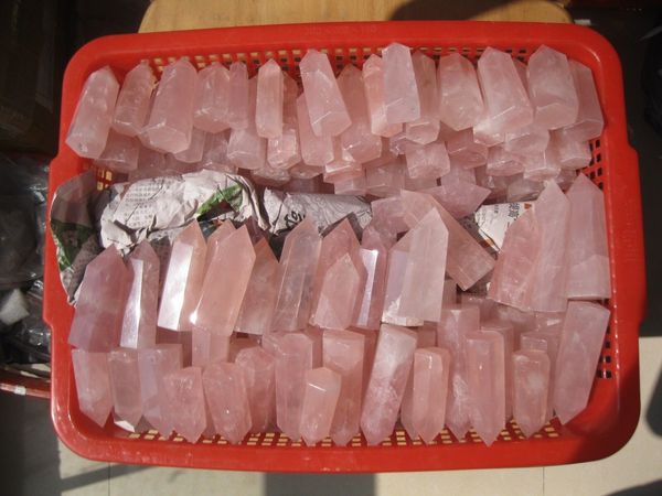 1000g (2.2 lb ) натуральный розовый кварц Кристалл точки исцеления Оптовая Бесплатная доставка