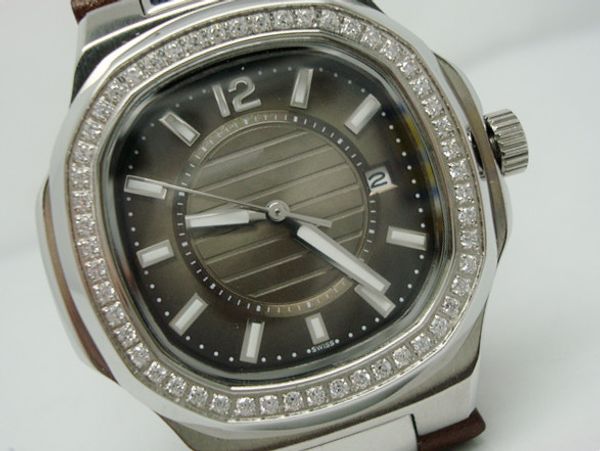 

new fashion design lady watch quartz watches leather wrist watch 041 for women, Slivery;brown