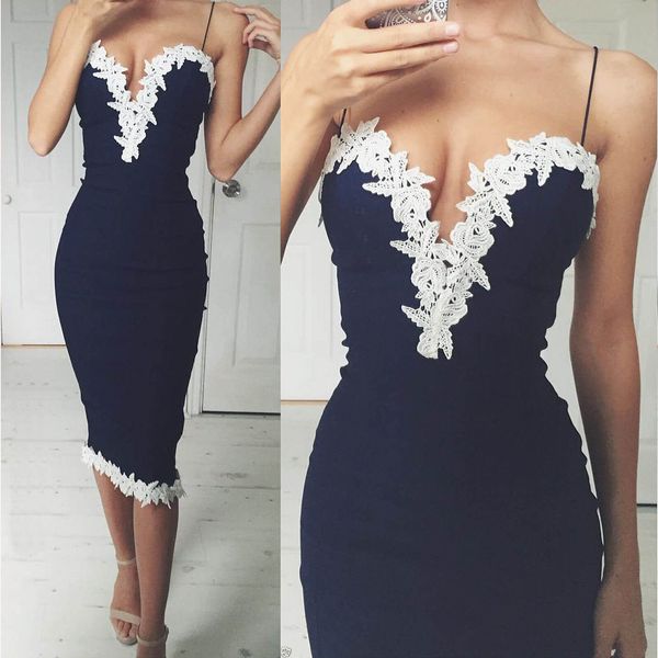 

wholesale-women lace pathhwork bodycon strappy v neck floral lace evening party short dress, Black;gray