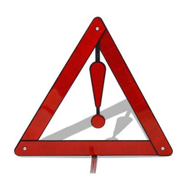 

vehicle parking triangle caution board