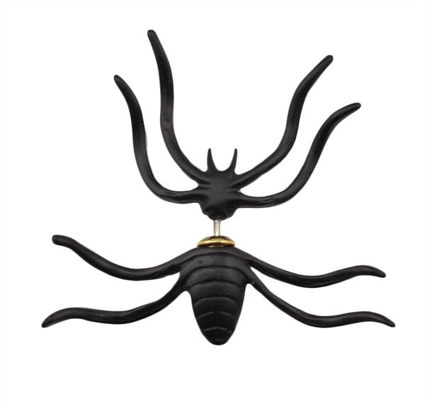 

new fashion european style black spider stud earrings for women, Golden