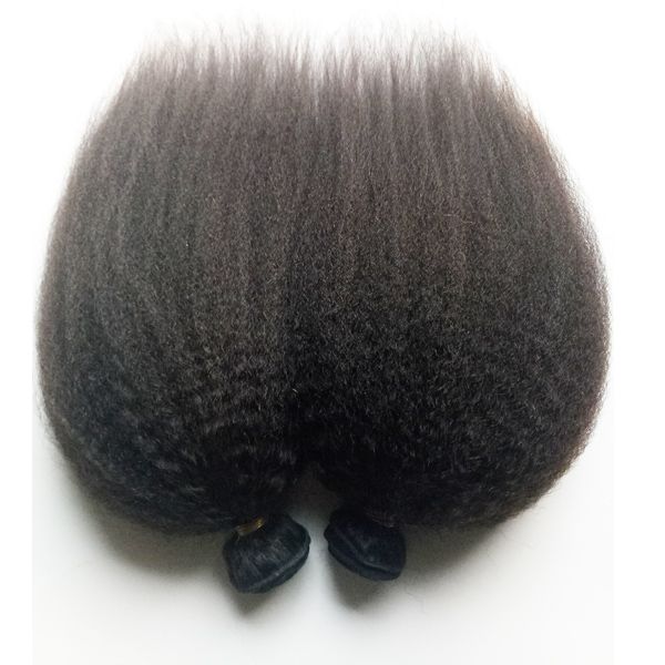Beauty Brazilian Virgin Hair Natural Color And Black Soft Kinky