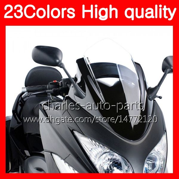 100% novo pára-brisas para a moto para Yamaha T-MAX500 12 13 14 15 MAX 500 TMAX-500 T MAX500 2012 2013 2014 Chrome Black Clear Smoke Windshield