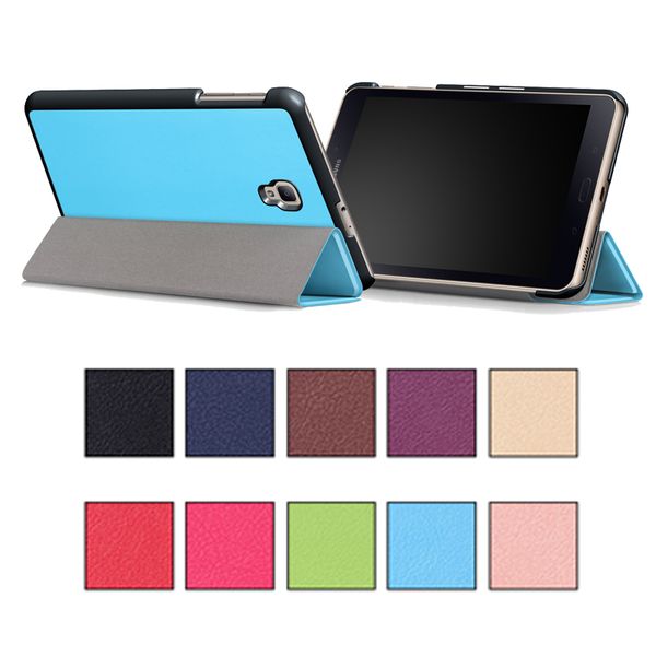 

Tablet PC Pad Cases Auto Sleep Wake Skin Magnetic Folding Kickstand For Samsung TAB A S3 9.7" 10.1" 10 Solid Colors