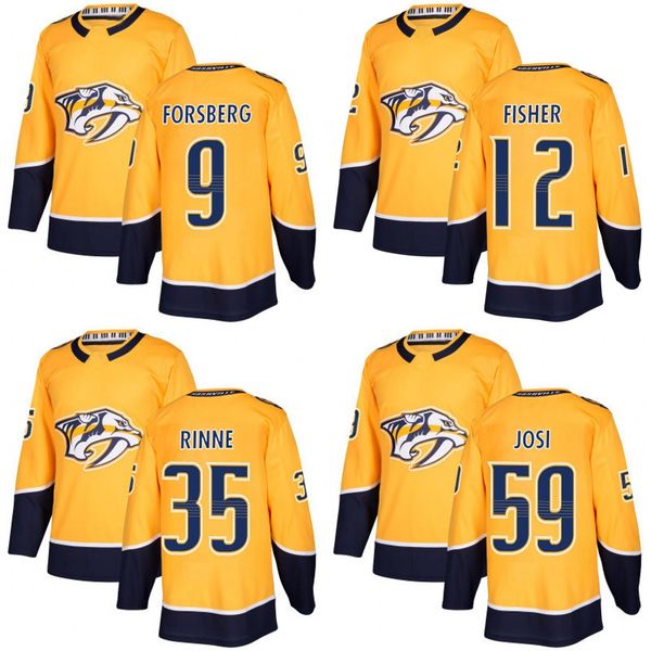 

2017-2018 Season Nashville Predators 9 Filip Forsberg 12 Mike Fisher 35 Pekka Rinne 59 Roman Josi 76 P.K. Subban Hockey Jerseys