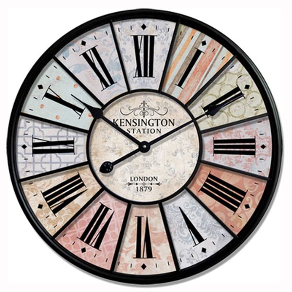 

retro style large iron mute wall clocks 34cm/60cm g 0201012