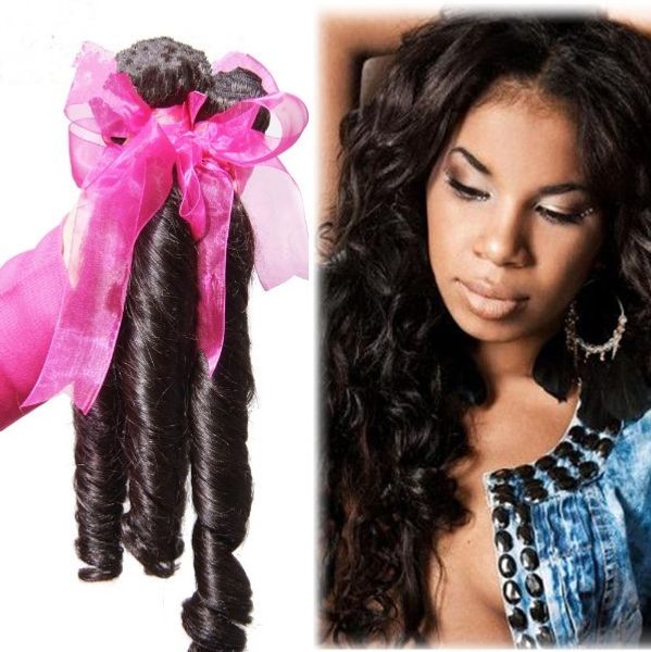 

peruvian malaysian indian brazilian virgin hair extensions dyeable natural color remy virgin hair loose wave 3 bundles lot double weft, Black
