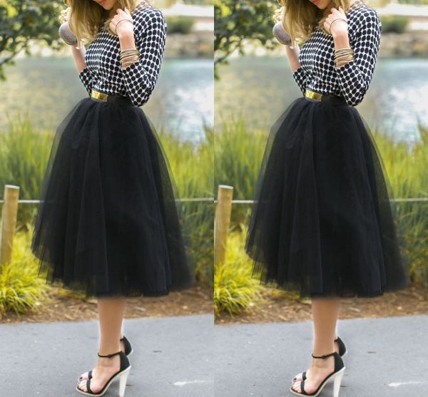 

2015 new arrival tea-length black tulle skirts princess layered voile tulle skirt bouffant puffy skirt ruched long skirts