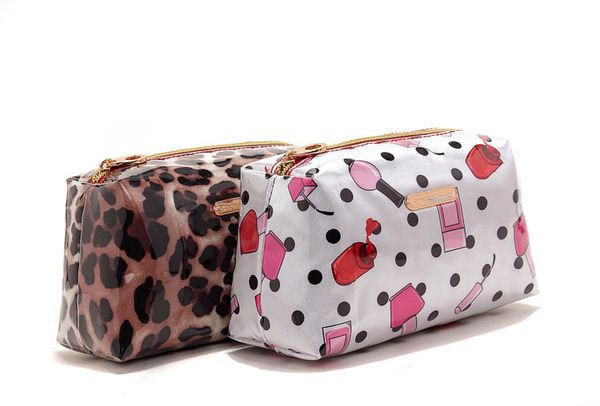 

2018 new cosmetic stripe beach women case cosmetic wash bag multicolor pink bag and bags waterproof makeup kcpap, Red;black