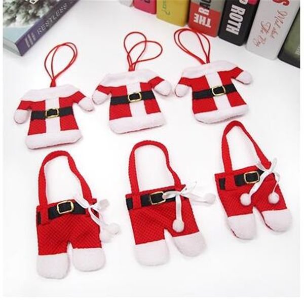 

100pcs fancy santa christmas decorations silverware holders christmas decor santa silverware holders pockets dinner decor new christmas