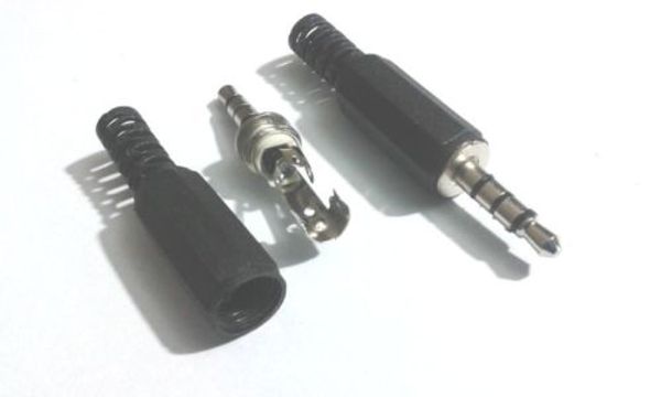 100 Stück 3,5 mm 4-poliger Stereo-Löt-Audio-Stecker-Klinkenadapter