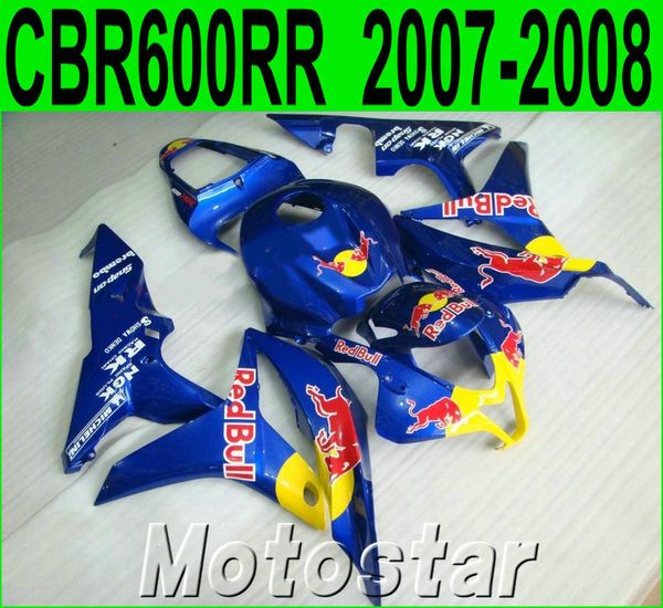 

Injection molding fairing body kit for honda cbr600rr 07 08 blue yellow fairing et cbr 600 rr f5 2007 2008 ly51