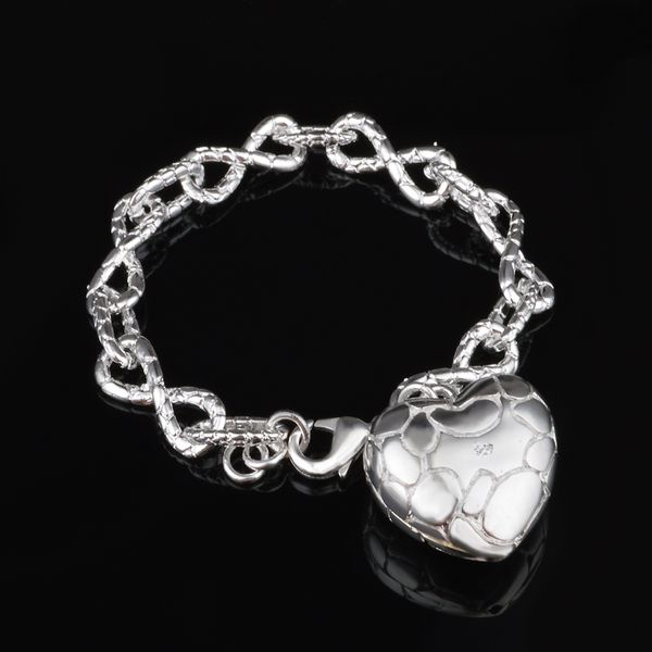 

with tracking number sale 925 silver bracelet love snake bone chain bracelet silver jewelry 10pcs/lot 1525, Black