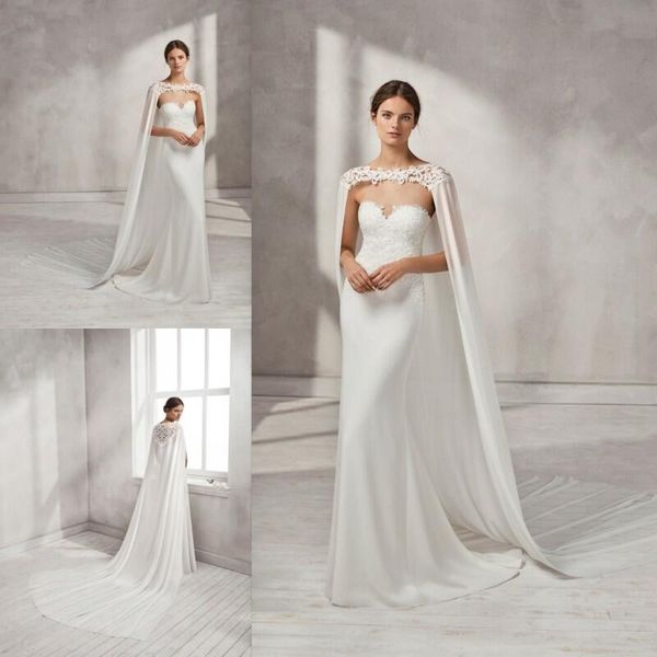 

2018 берта русалка свадебные платья с кепкой милая свадебные платья кружева аппликация плюс размер дешевые страна свадебное платье, White