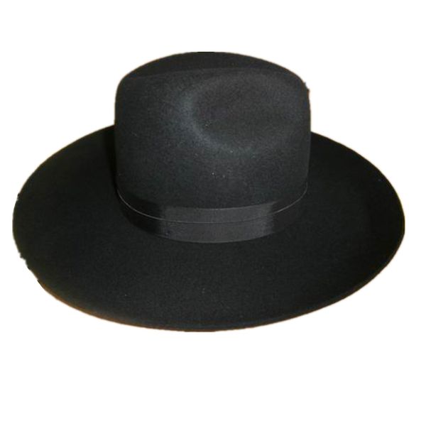 Cappello ebreo israeliano all'ingrosso / berretto Fedora ebreo chassidico in lana + tesa larga 10 cm