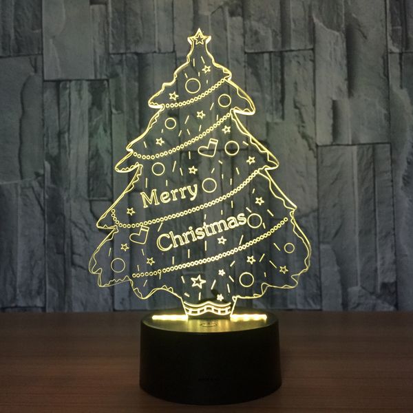 

3d lamp christmas tree night light bedside lamp 7 color 3d table light for christmas gift holiday light