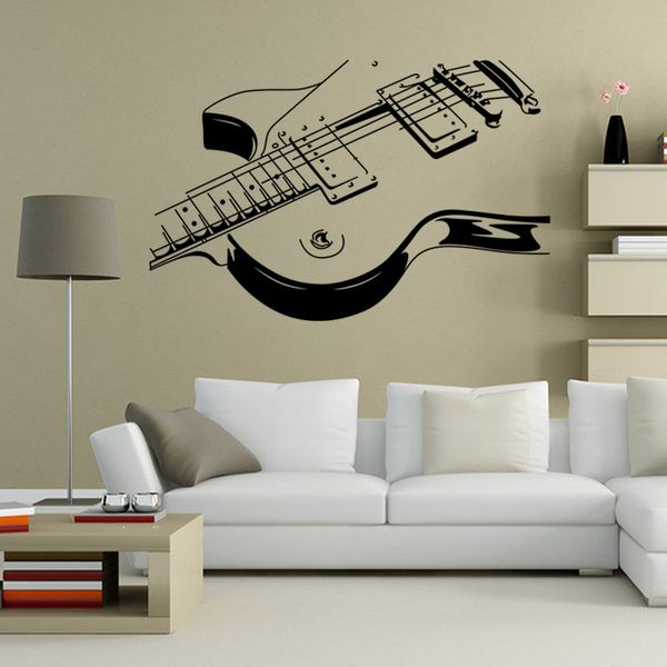 

Искусство гитара наклейки на стены украшения музыкальные инструменты стены искусства настенной росписи наклейки висит плакат графический стикер