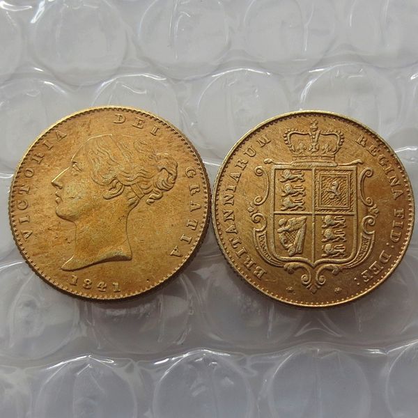 

1841 Queen Victoria Young Head Gold Coin Very Rare Half Sovereign Die Copy Coin Promotion Cheap Factory Price nice home Accessories Coins