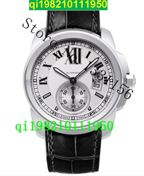

factory seller low price -classic seller men's sports big caliber de series mens leather mechanical watch w7100037 reserve men, Slivery;brown