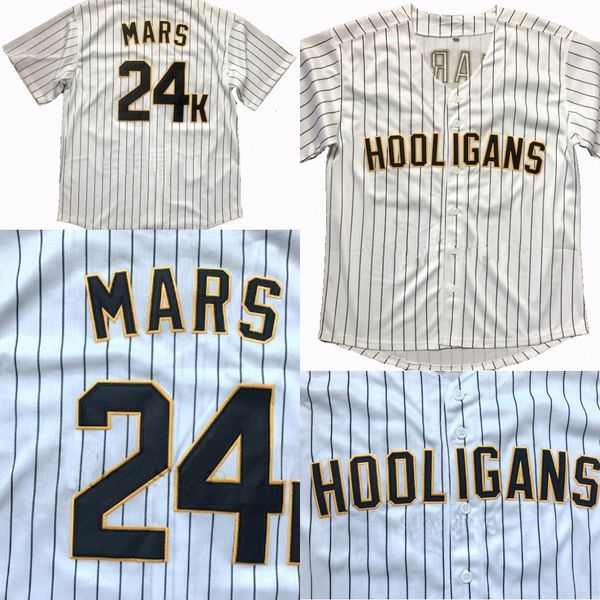 

Bruno Mars 24K Hooligans Baseball Jersey Baseball Jerseys Men All Stitched Baseball Jerseys Free Shipping