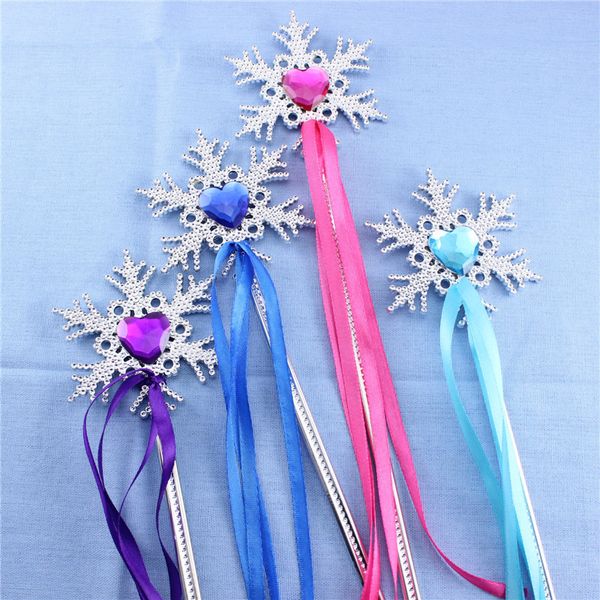 

новое прибытие замороженный magic wand принцессы фей снежинка дизайн волшебными палочками рождественский подарок cosplay fairy палочки волше, Blue