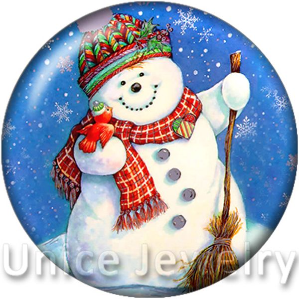 

ad1301010 12/18/20mm snap on charms for bracelet necklace diy findings glass snap buttons jewelry neon snowman design noosa, Crystal