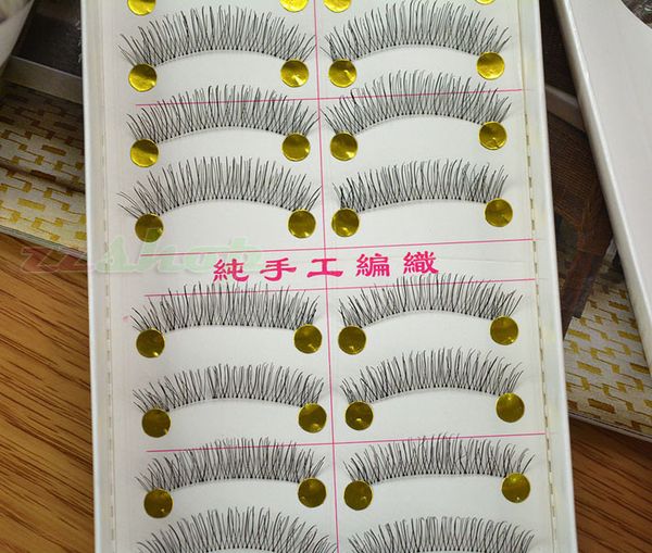 

wholesale- 10 pair natural lower bottom false eyelashes clear band makeup long eye lash 217 drop shipping