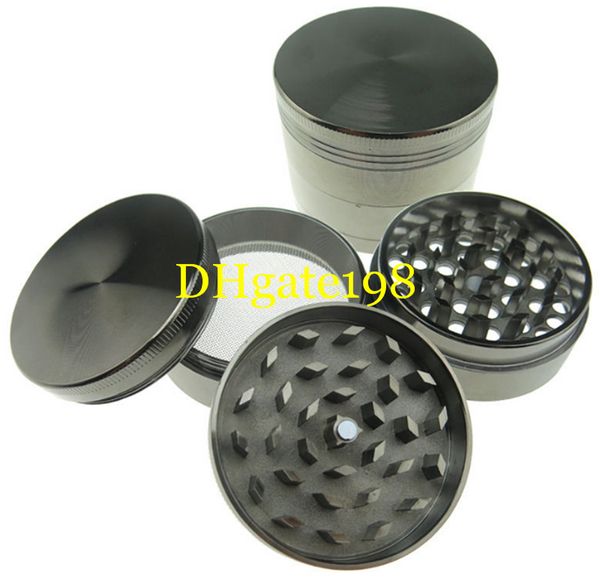 

40mm/50mm/55mm/63mm 4 parts zicn alloy herb grinder for tobacco smoking herbal smoking grinders wholesale