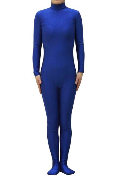 

blue lycra spandex zentai dancewear catsuit without hood halloween party cosplay suit ing, Black