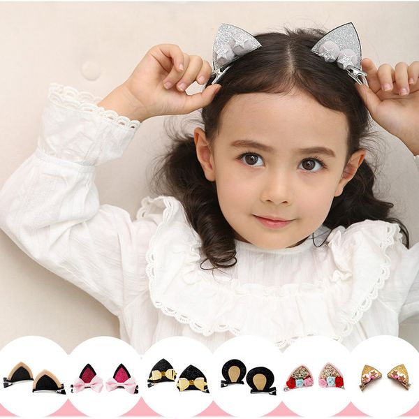 Accessoires Pour Cheveux Lk Joli Chat Oreille Epingle A Cheveux Bebe Fille Pince Barrettes Pour Enfants Enfant Vetements Accessoires