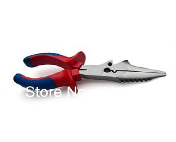 

8\" рыбалка плоскогубцы щипцы многофункциональный профессиональный острый нос рыбалка резак плоскогубцы продукта ручной инструмент красный с