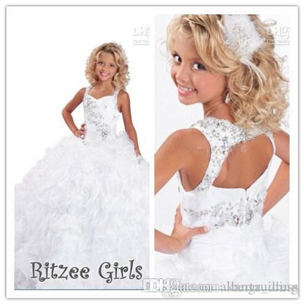 

Girls PageanT Ritzee Girls Glitzy Kids Цветочная вечеринка Вечерние платья выпускного вечера Баль