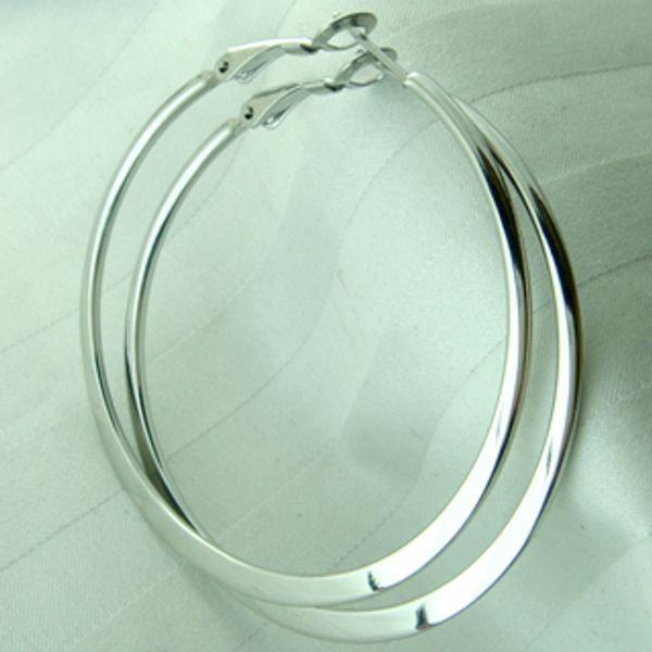 

элегантные дамы белое золото заполненные серьги e134, Golden;silver