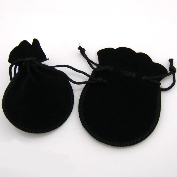 sell lot of 100pcs black 7 x 9cm jewelry pouches velvet gift bags wedding favors