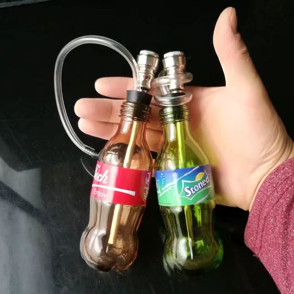 Os novos cachimbos de água de vidro por atacado de vidro Sprite Cola, cachimbo de água, fumar, entrega gratuita