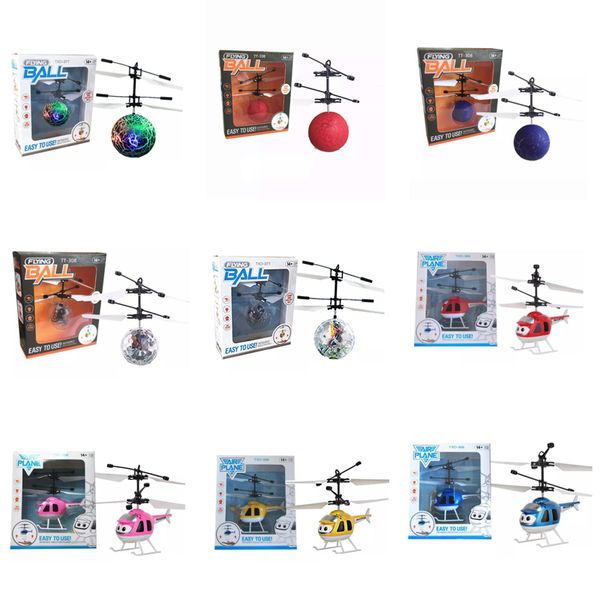 

9 styles air rc flying ball drone helicopter ball built-in shinning led lighting for kids teenagers colorful flyings