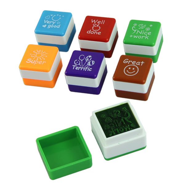 

2015 delicate 6pcs lot teachers stampers self inking praise reward stamps motivation sticker school selling