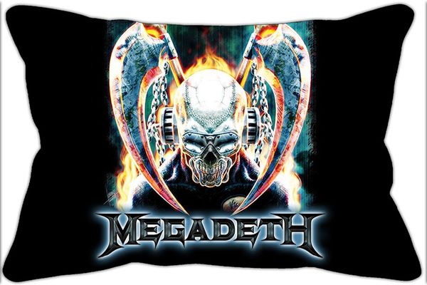 

wholesale-megadeth band print decorative pillowcases 40 * 60cm peach skin