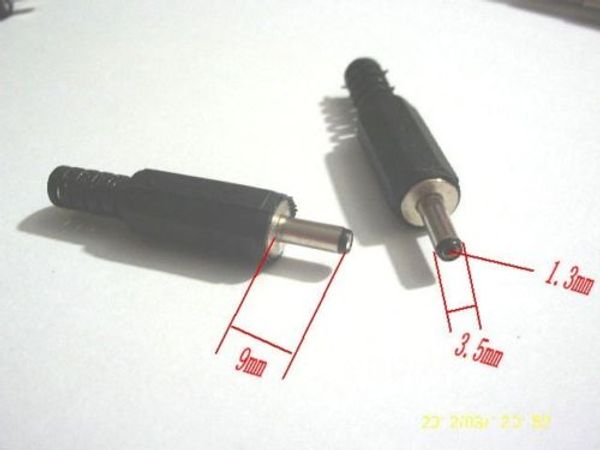 

20pcs dc 9mm x 3.5mmx 1.3mm power plug socket adapter
