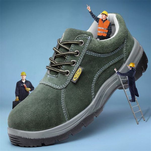 

men winter work safety shoes steel toe warm breathable men's casual boots puncture proof labor insurance shoes, Black