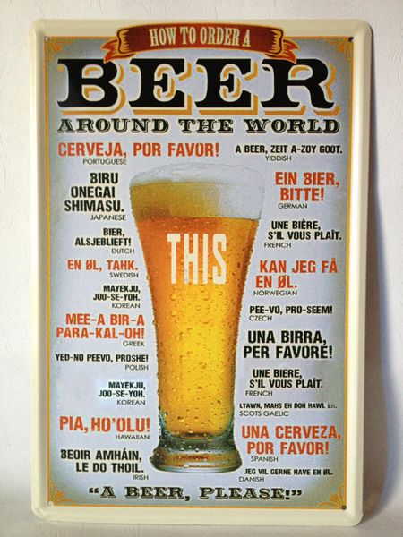 

beer around the world tin sign bar pub home wall decoration retro metal art poster